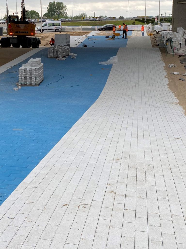 Bestratingspatroon kunstwerk De Blauwe Golven